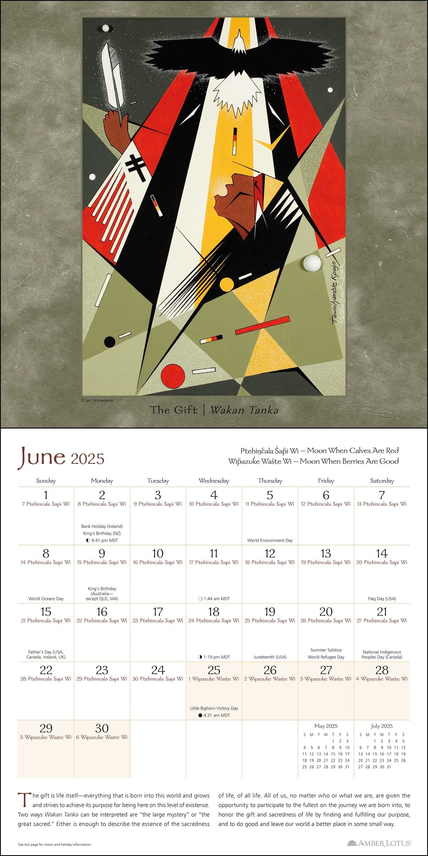 The Lakota Way 2025 Wall Calendar    