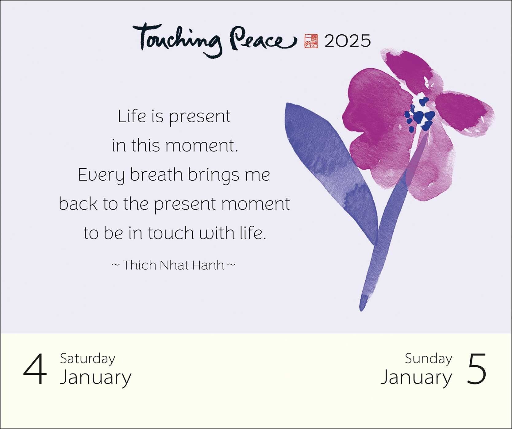 Touching Peace Thich Nhat Hanh 2025 Page A Day Calendar    