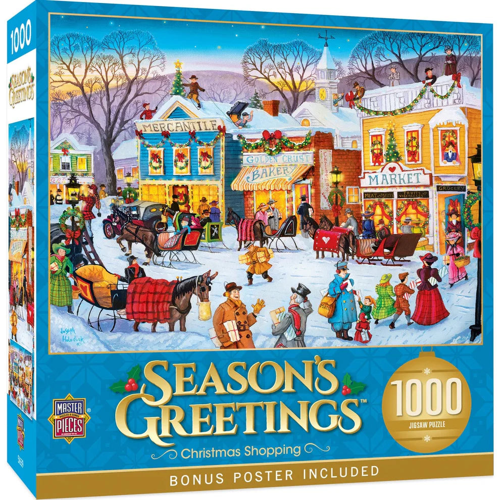 Christmas Shopping 1000 Piece Season's Greetings Puzzle