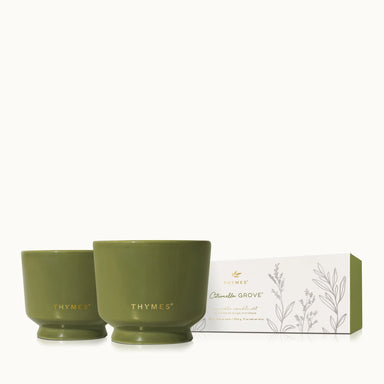 Thymes Outdoor Oasis Citronella Grove Aromatic Candle Set