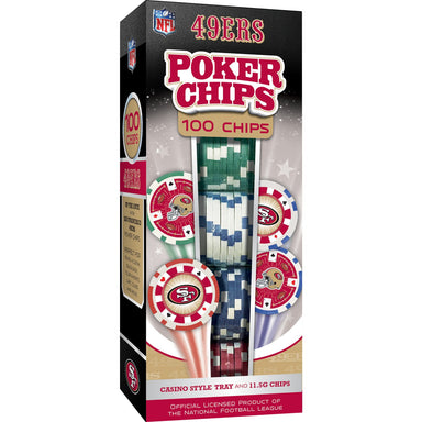 San Francisco 49ers 100 Poker Chips - 11.5gm    