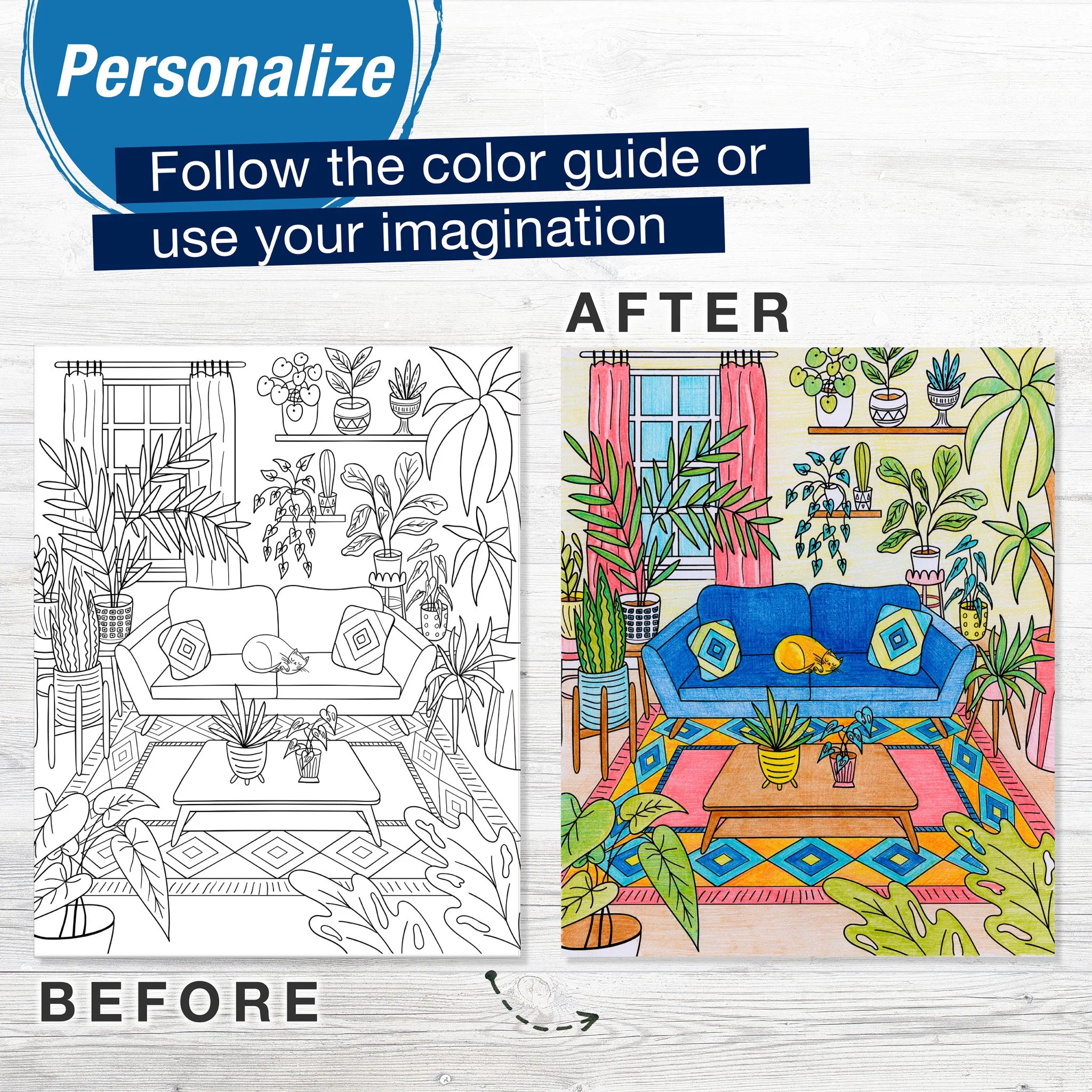 Plant Room Color By Number Wall Art