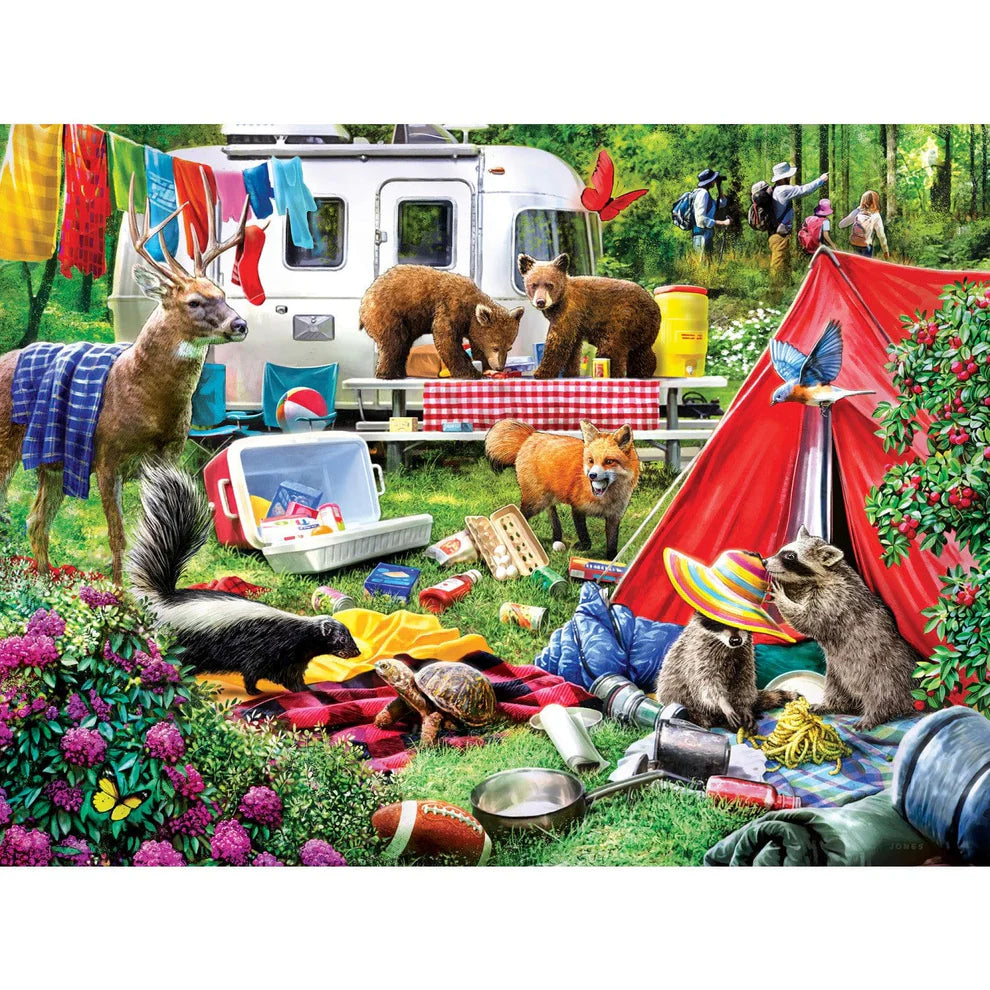 Critter Chaos Campside 300 Piece Large Format Puzzle