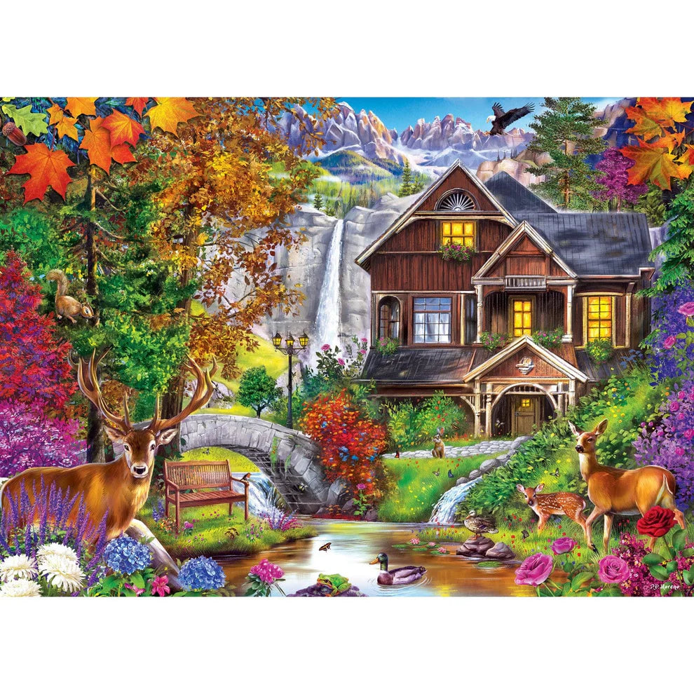 Hidden Falls 1000 Piece Tranquility Puzzle