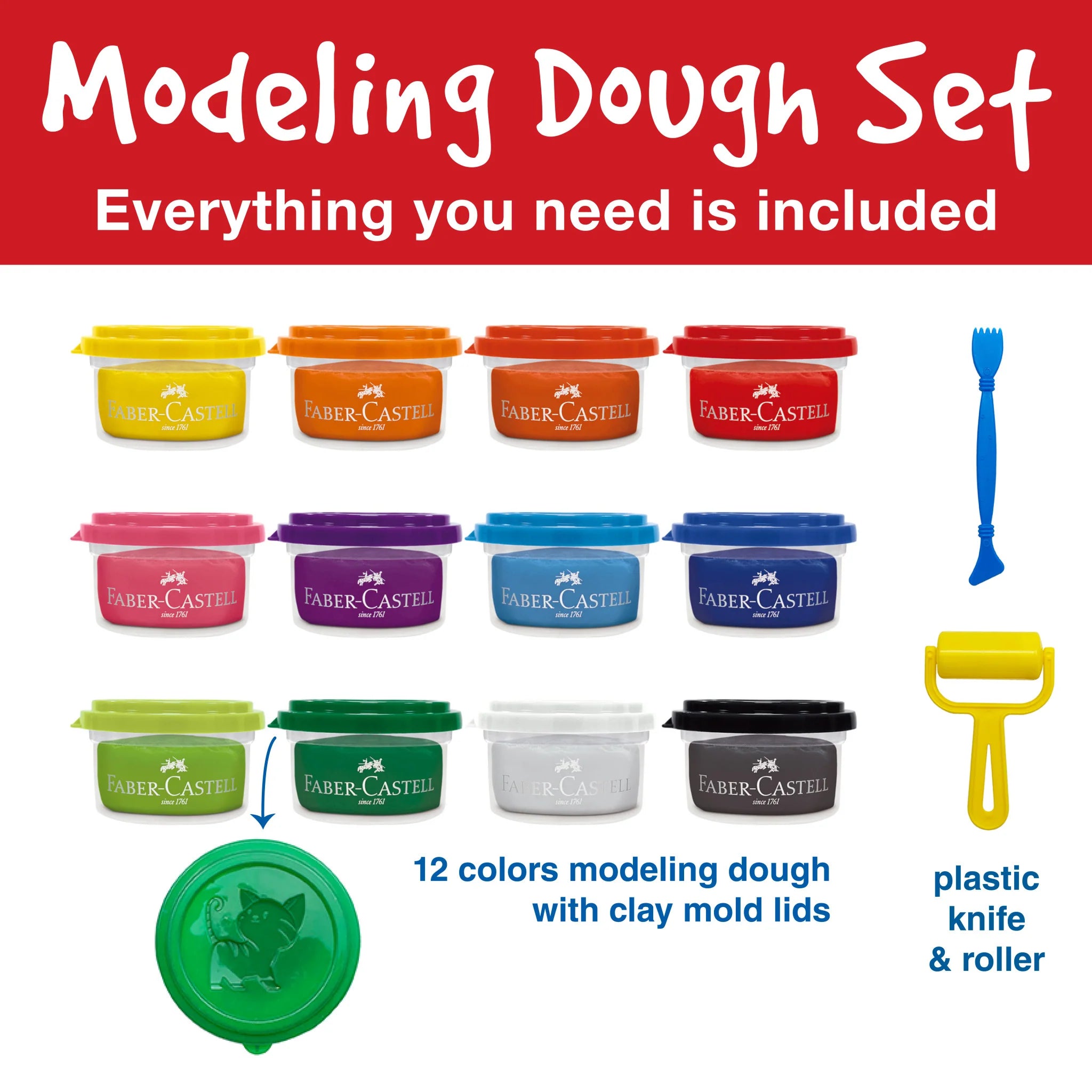 Faber-Castell Super Soft Modeling Dough - 12 Colors