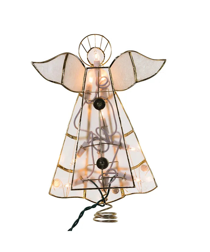 Capiz 10.5" Light-Up Angel Tree Topper