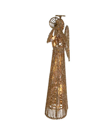 Glitter Gold Light Up Angel Tree Topper