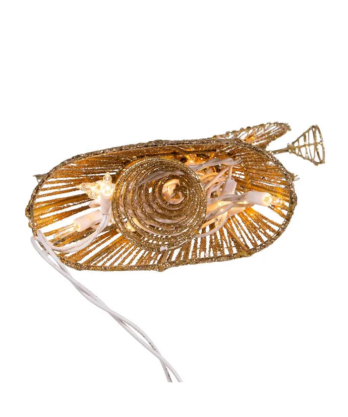 Glitter Gold Light Up Angel Tree Topper