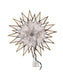 Capiz Silver and White Light Up Sunburst Tree Topper