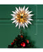 Capiz Silver and White Light Up Sunburst Tree Topper