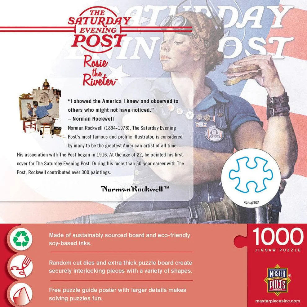 Rosie The Riveter 1000 Piece Saturday Evening Post Puzzle