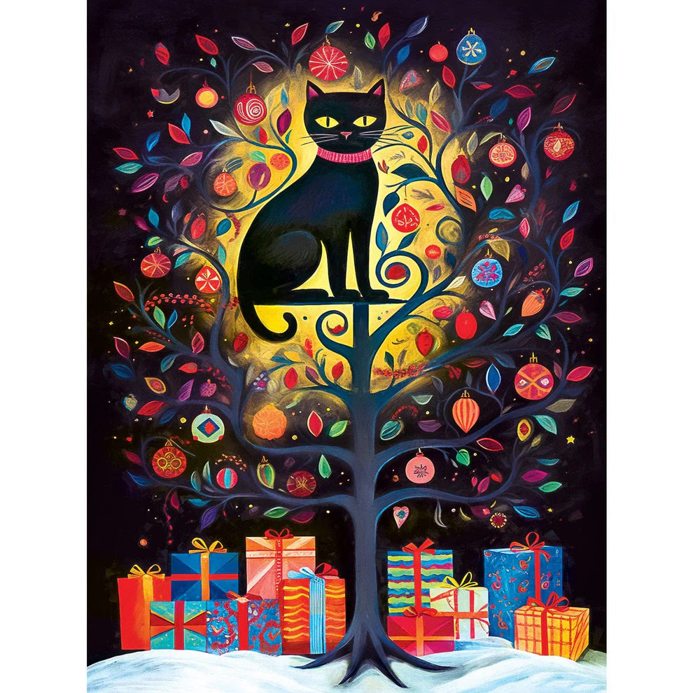 Black Cat Hidden In The Tree 300 Piece Large Format Puzzle