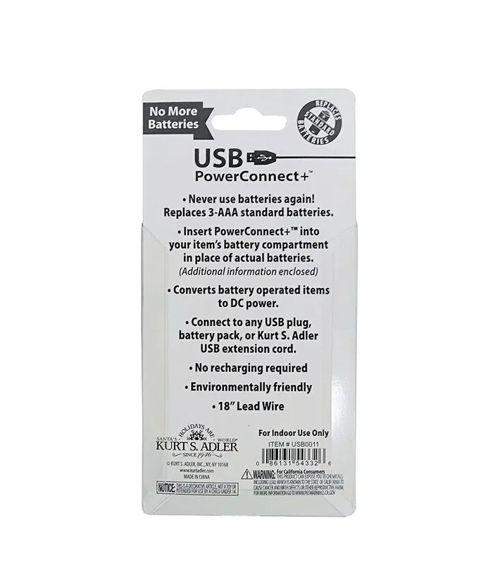 USB Power Connect 3 "AAA" Battery Converter