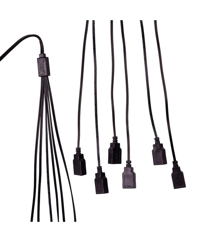 KA 6' USB Extension Cord With 6 Ports