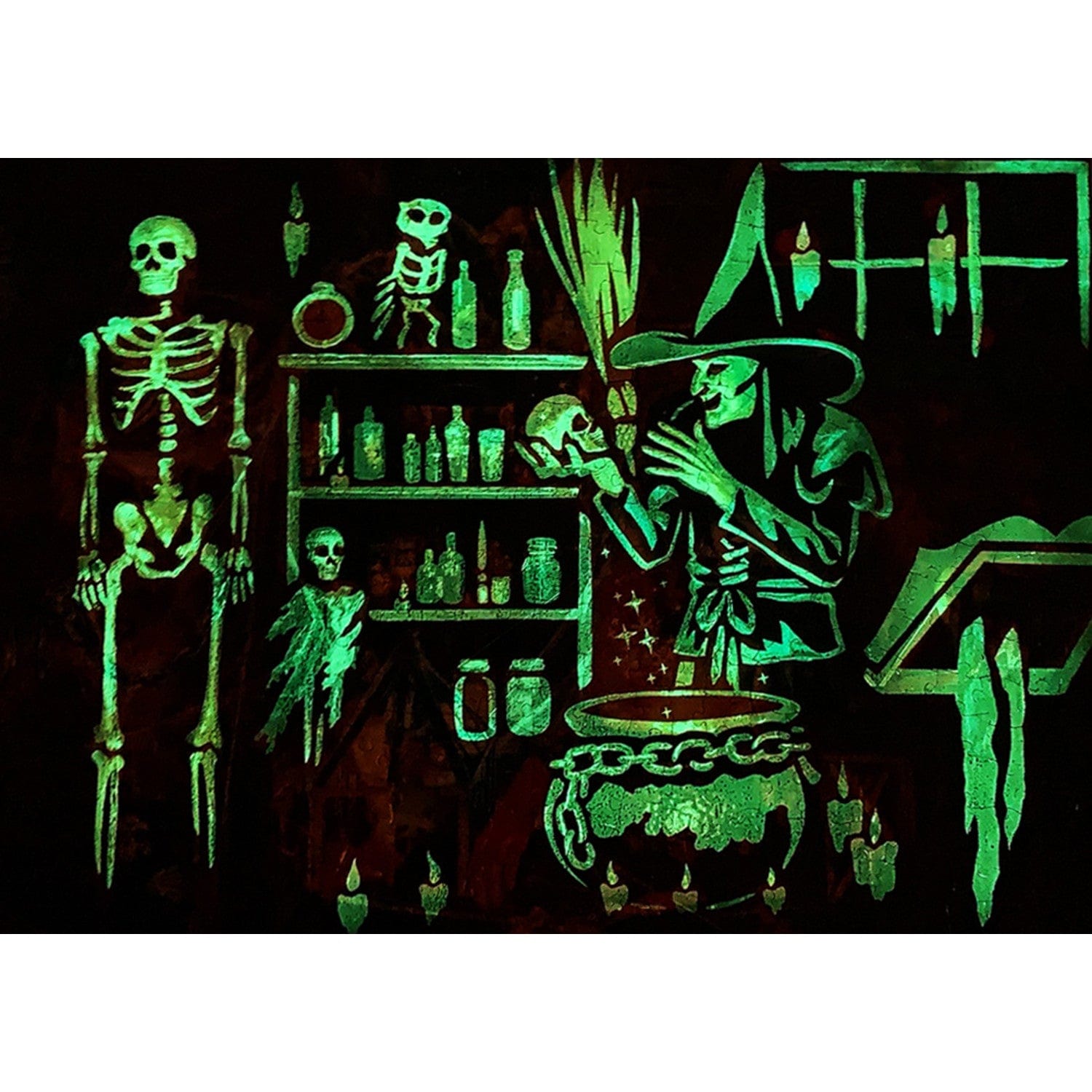 On A Scary Night In October 500 Piece Glow In The Dark Puzzle