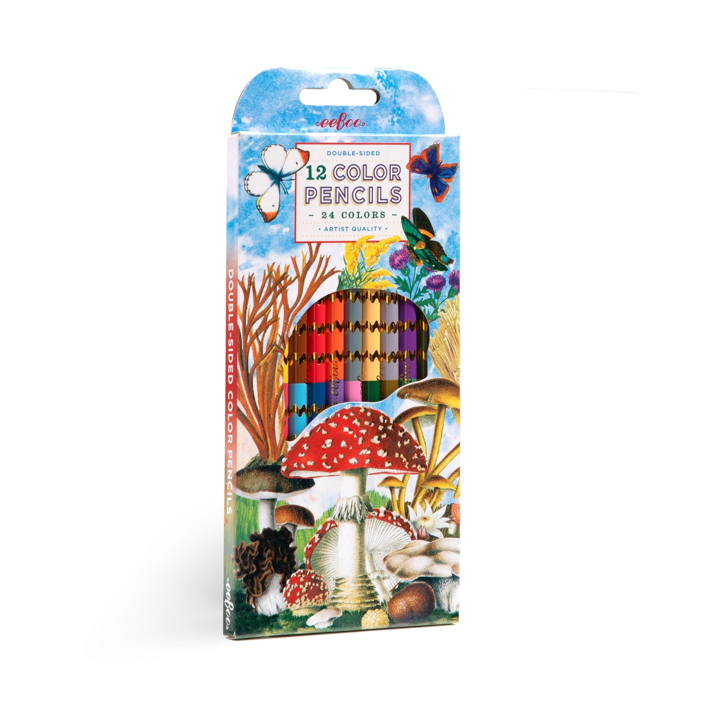 eeBoo Mushroom 12 Double Sided Color Pencils