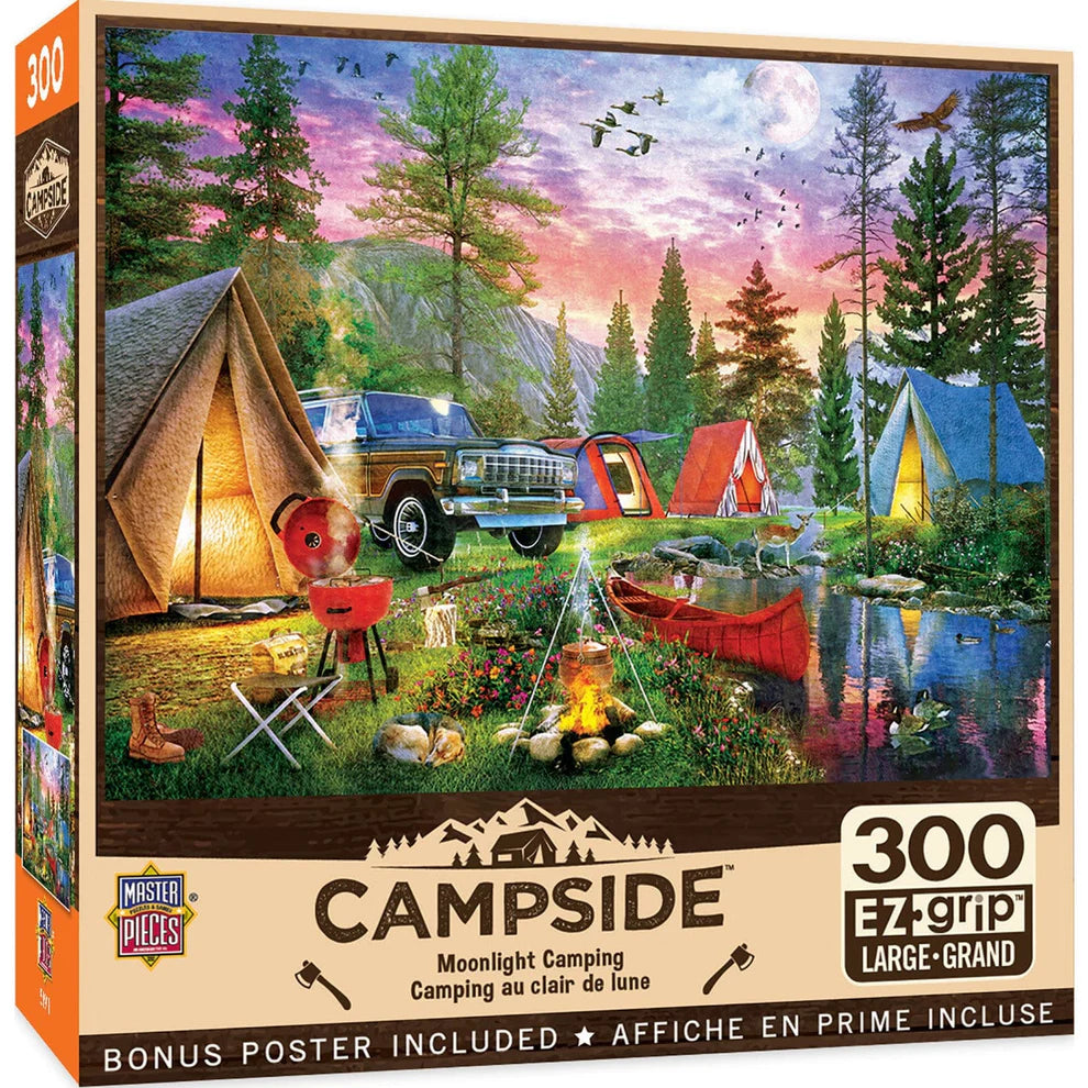 Moonlight Camping 300 Piece Large Format Campside Puzzle