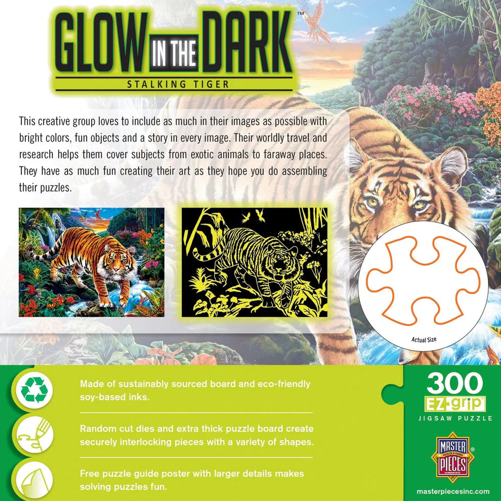 Stalking Tiger 300 Piece Large Format Glow In The Dark Puzzle