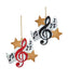 Treble Music Note With Stars Ornament - (Single) Various Options