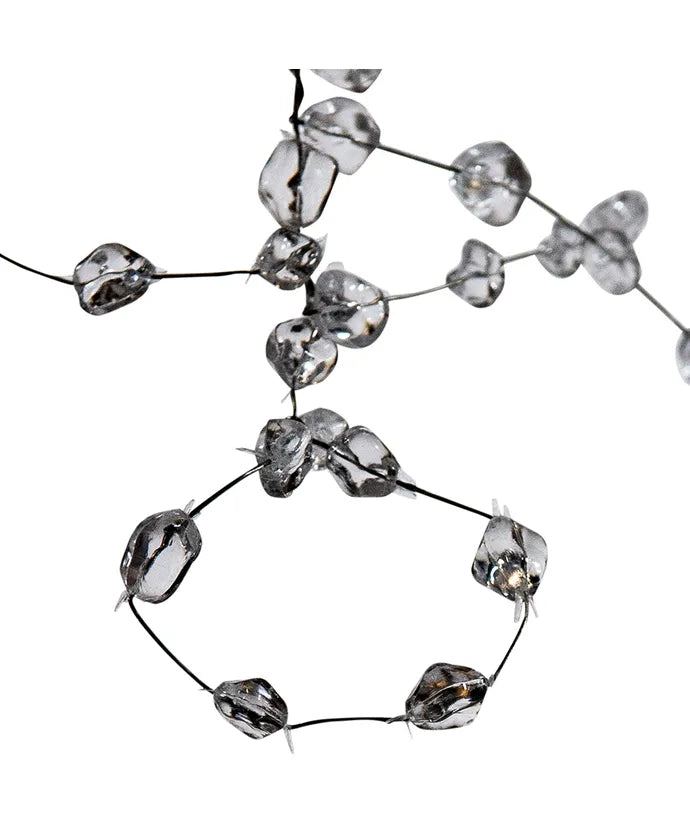 Clear Ice Wire Garland 6'