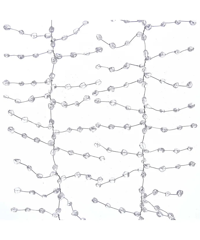 Clear Ice Wire Garland 6'
