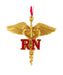 Gold Caduceus RN Ornament