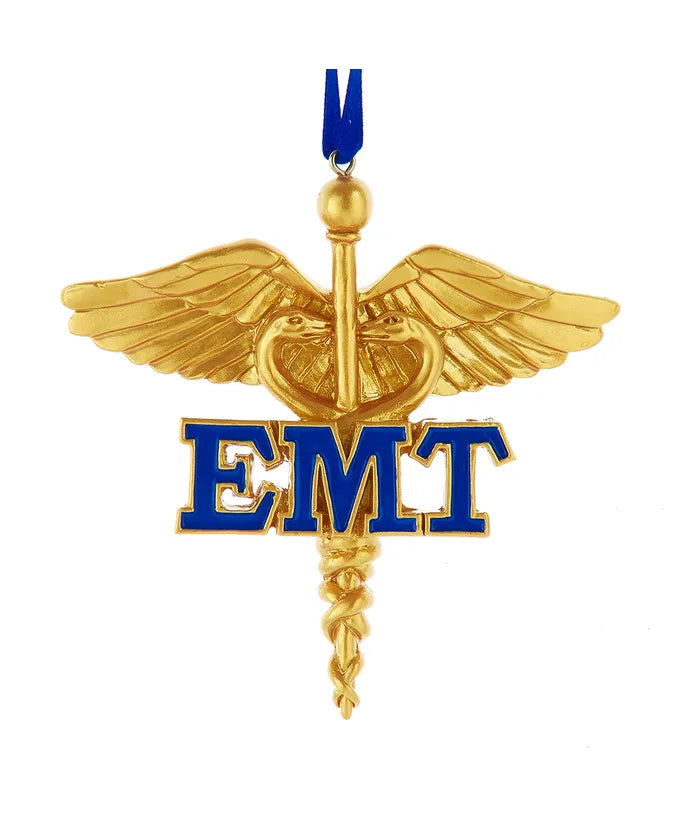 Gold Caduceus EMT Ornament