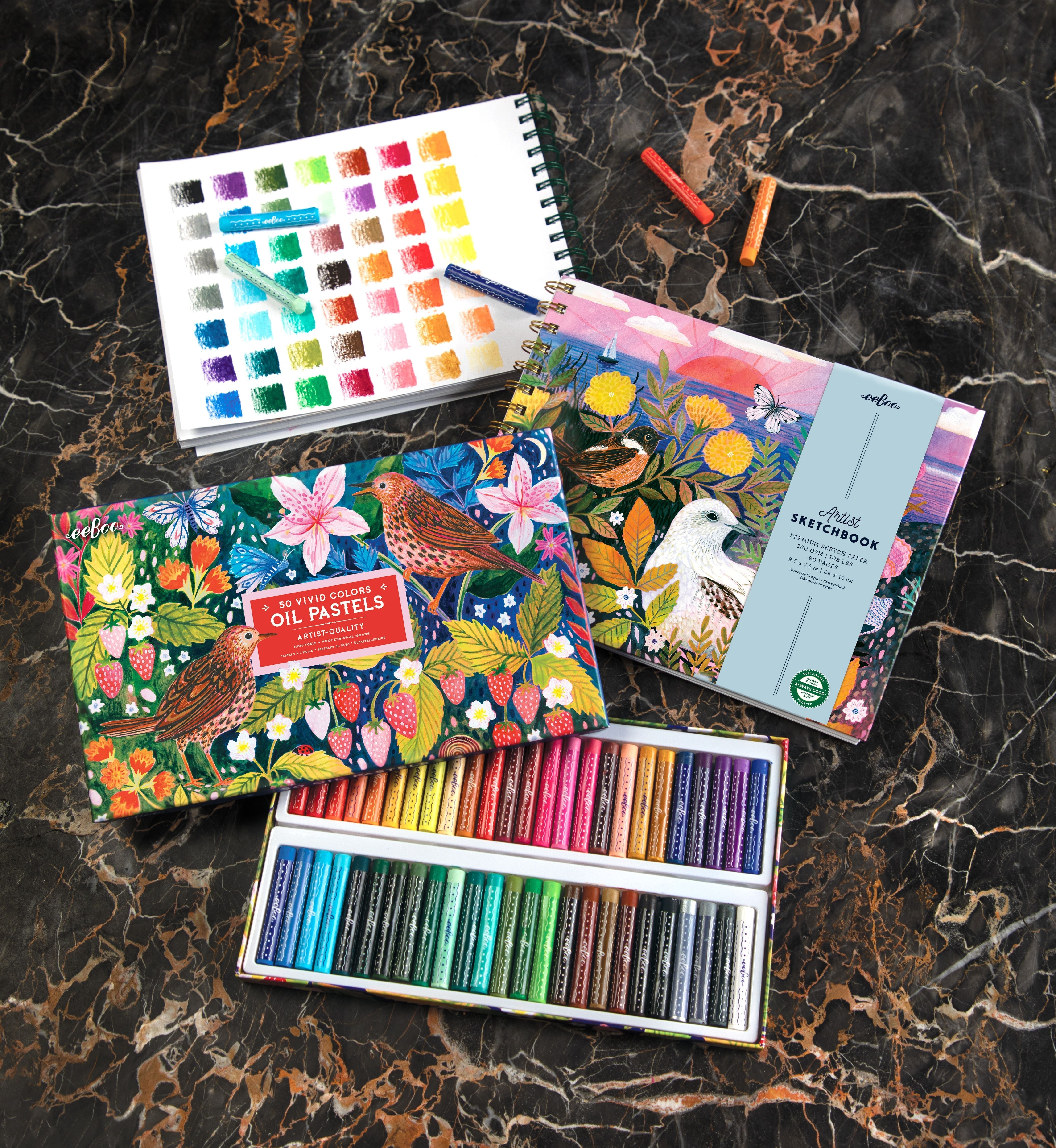 eeBoo Seaside Peeps Hardcover Artist Sketchbook