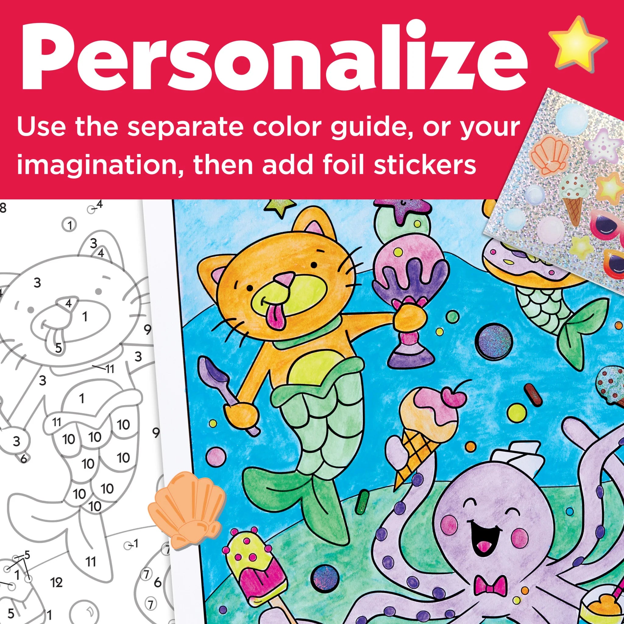 Paint By Number Mermaid Pets Wall Art