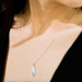 Boma Alina Drop Bezel Necklace with Mother of Pearl