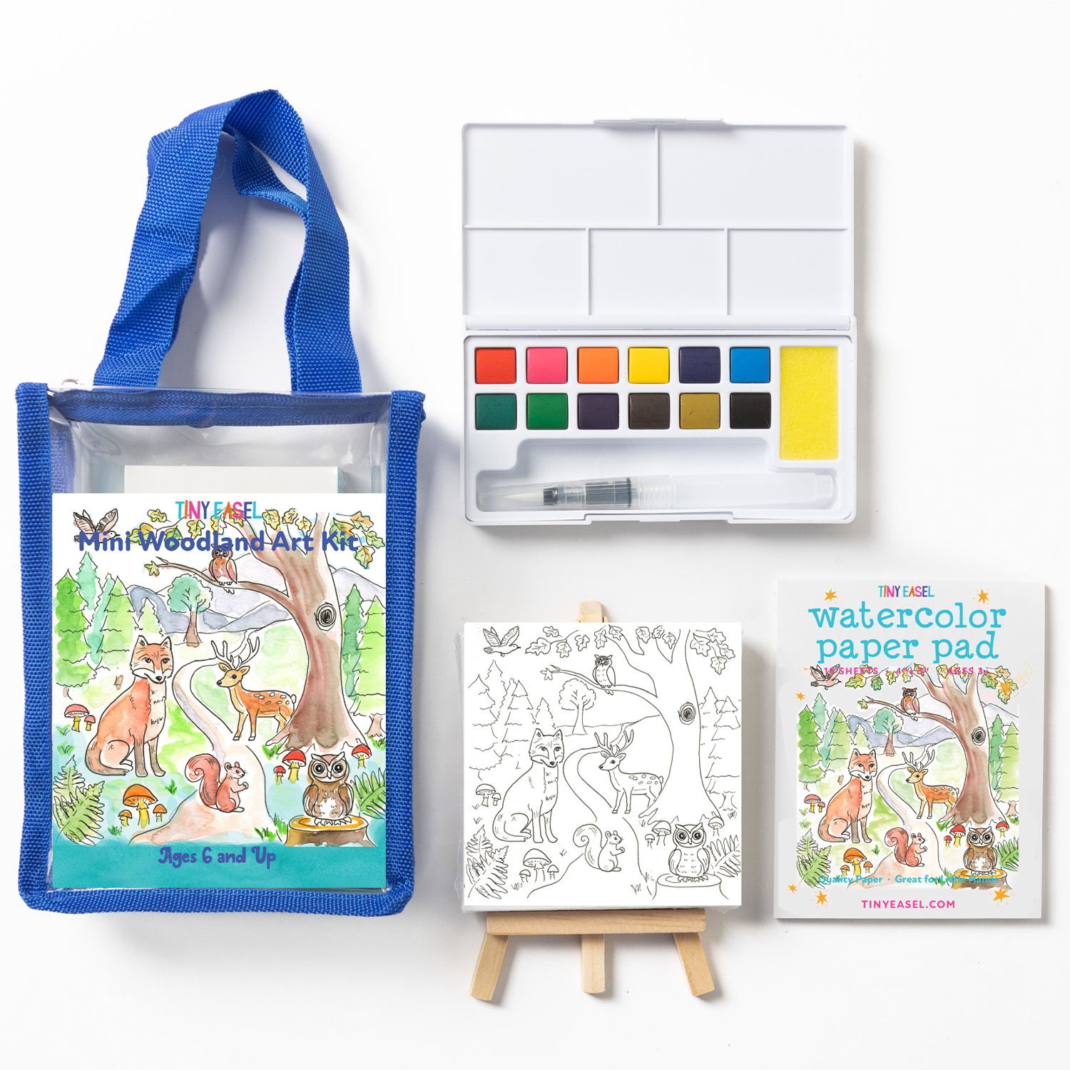 Tiny Easel Mini Woodland Art Kit
