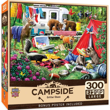 Critter Chaos Campside 300 Piece Large Format Puzzle