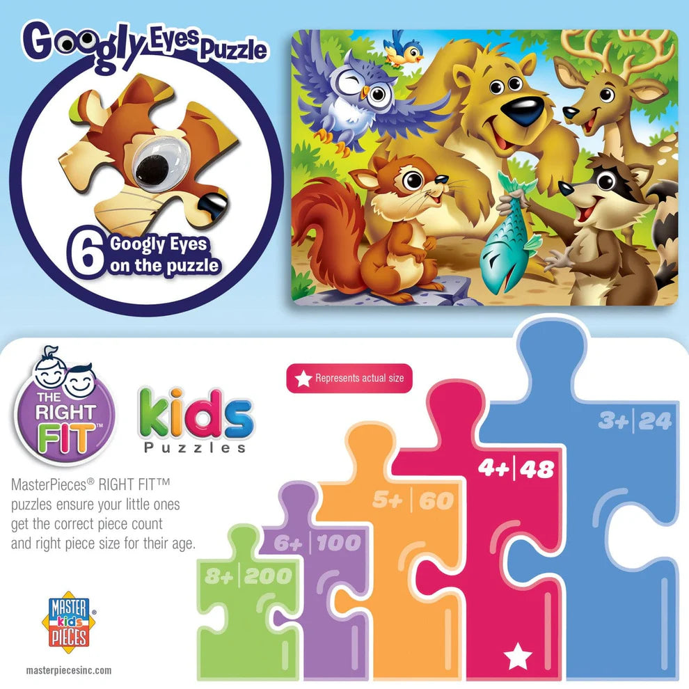 Woodland Animals 48 Piece Googly Eye Puzzle