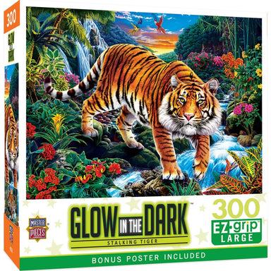 Stalking Tiger 300 Piece Large Format Glow In The Dark Puzzle