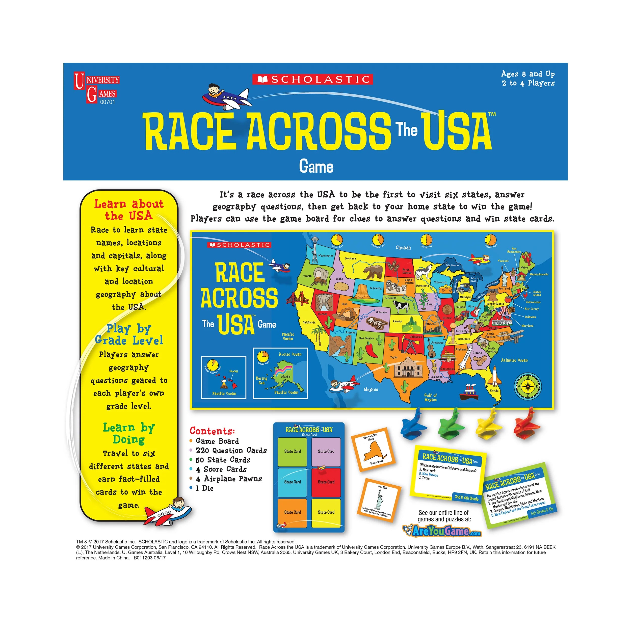 UNIVG Scholastic - Race Across the USA Game