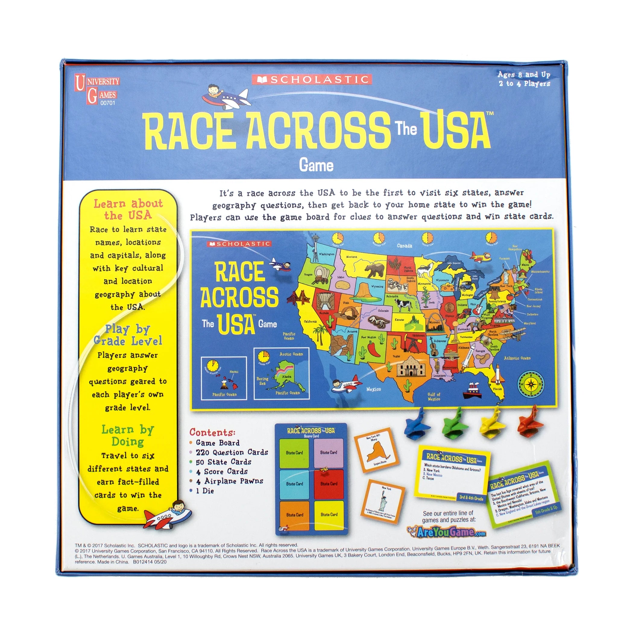 UNIVG Scholastic - Race Across the USA Game