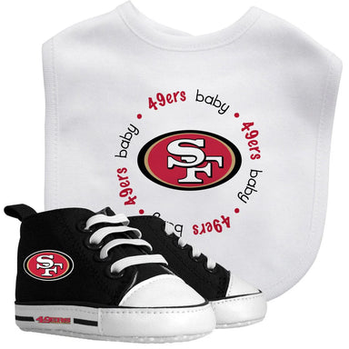 MSTR San Francisco 49ers NFL Baby Shoes and Bib 2-Piece Set
