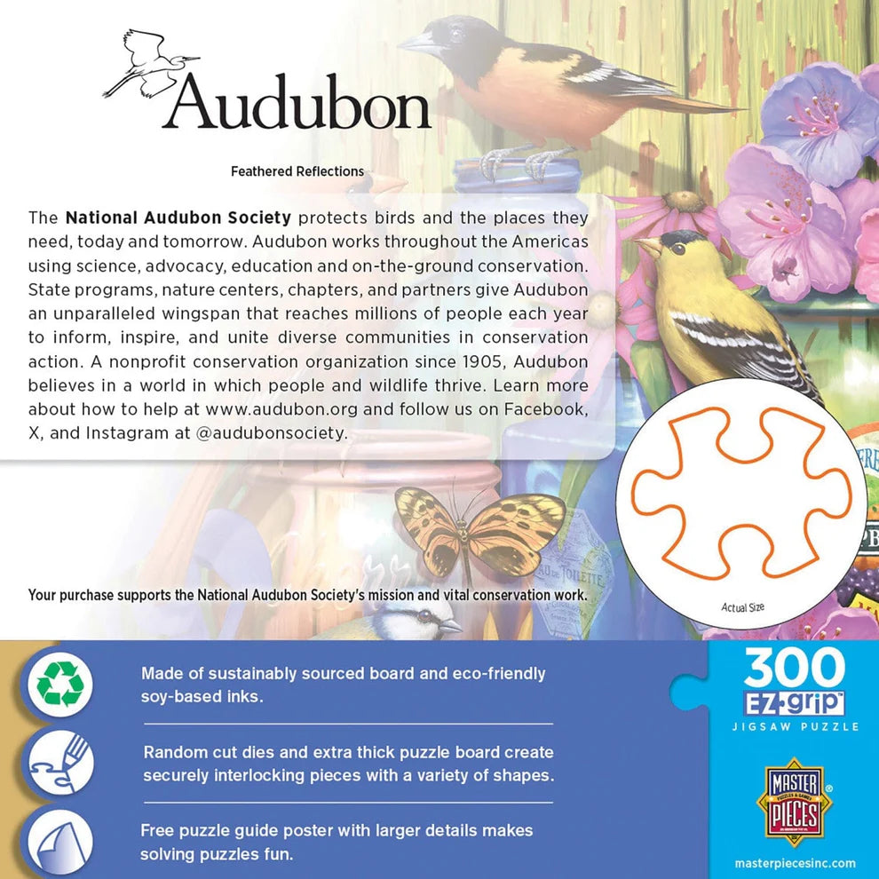 Feathered Reflections 300 Piece Audubon EZ Grip Puzzle