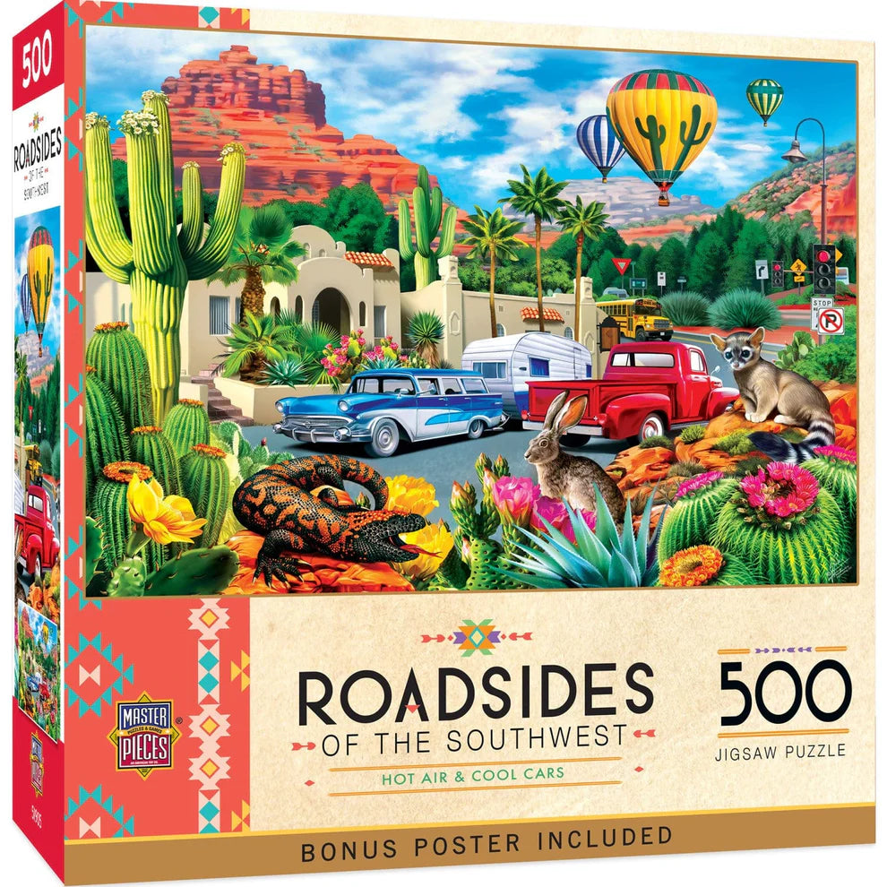 Hot Air & Cool Cars Roadsides of The Southwest 500 Pice Puzzle