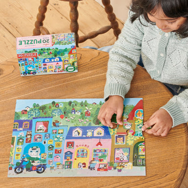 eeBoo Yumi's Village 20 Piece Puzzle
