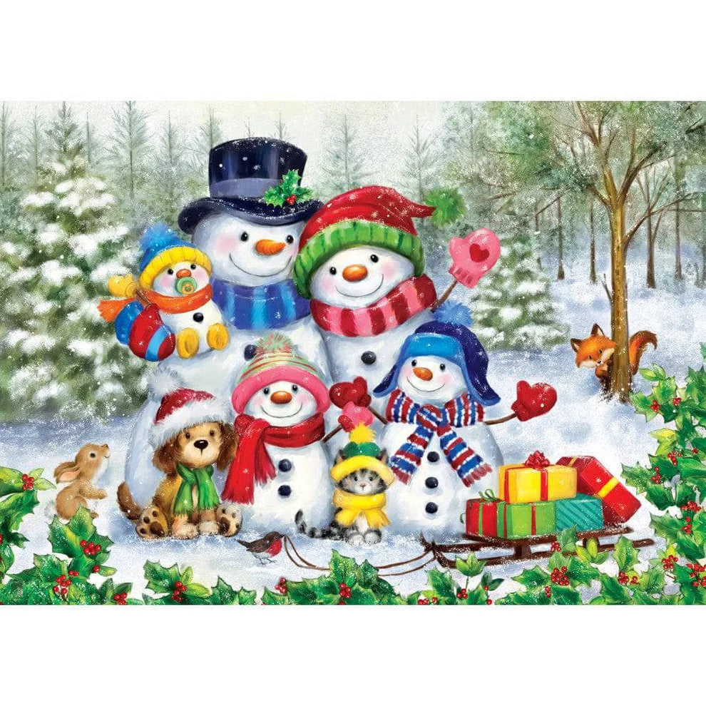 Frosty Family Moments 500 Piece Glitter Sparkle and Shine Puzzle