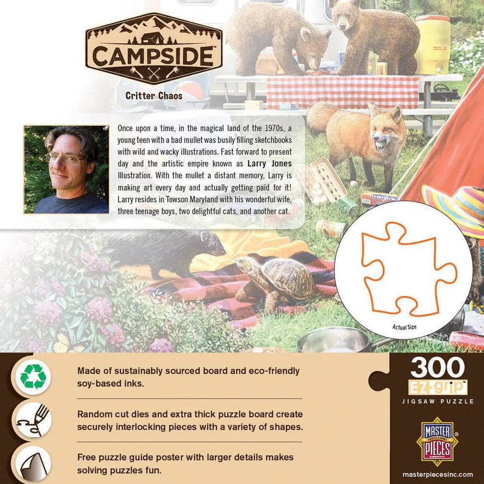Critter Chaos Campside 300 Piece Large Format Puzzle