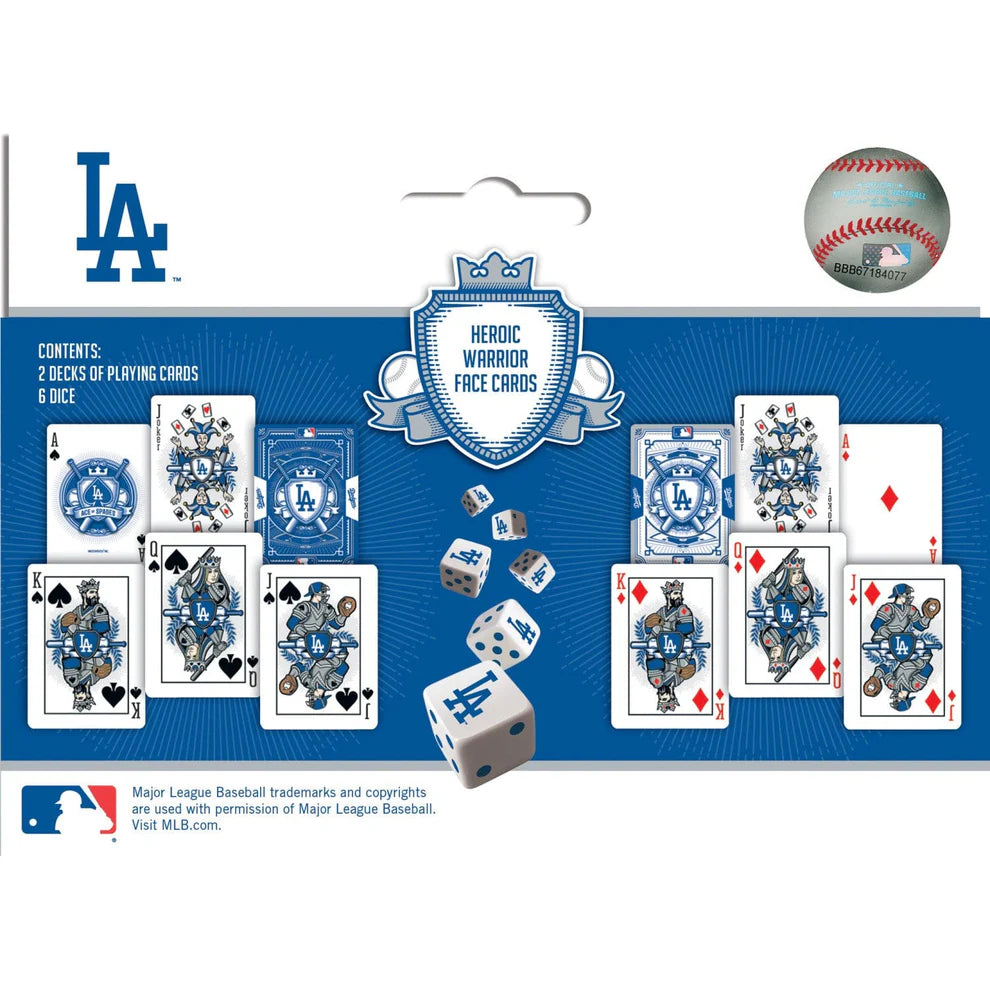 Los Angeles Dodgers MLB 2-Decks of Playing Cards and Dice