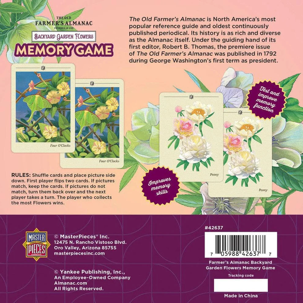 MSTR Farmer's Almanac: Backyard Garden Flowers Memory Game