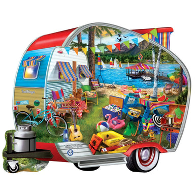 Happy Campers 1000 Piece Contours Shaped Puzzle