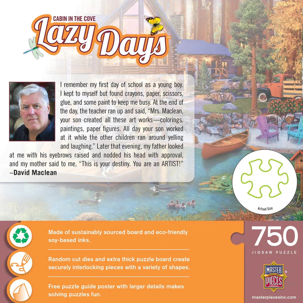 Cabin In The Cove 750 Piece Lazy Days Puzzle