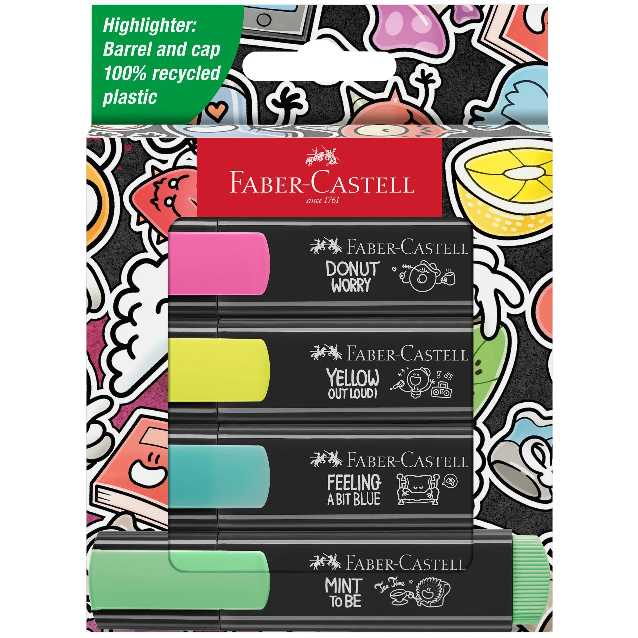 Faber-Castell Graffiti Highlighters Neon Colors - set of 4