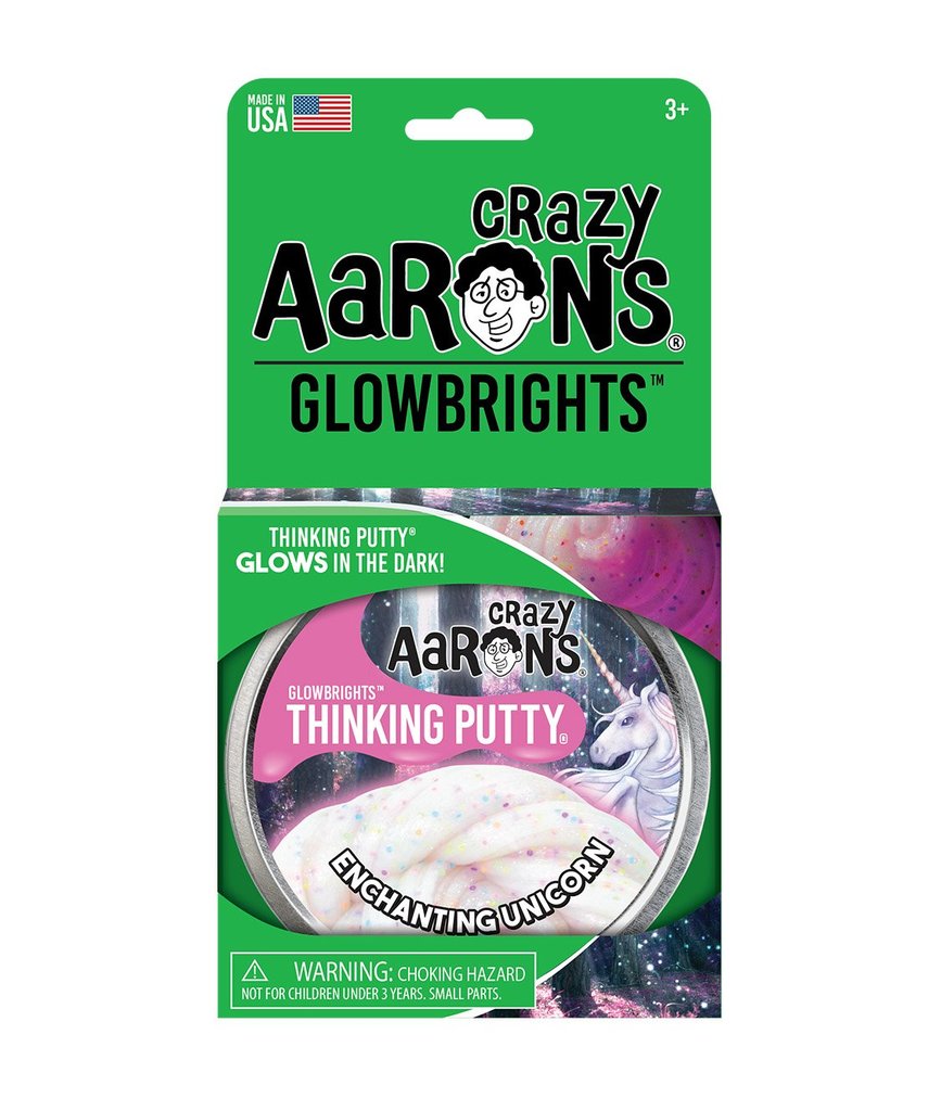 Crazy Aaron's Enchanted Unicorn - Glowbrights Thinking Putty    