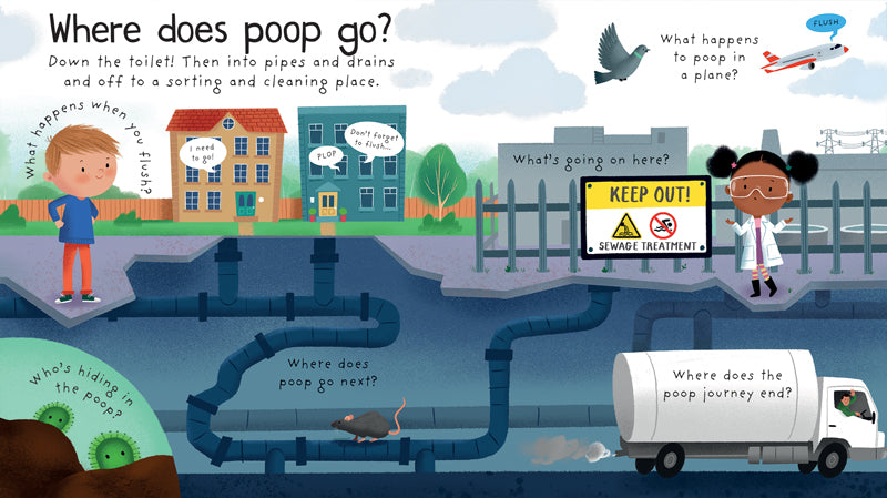 Explaning Poo Where Does Poop Go? - Lift The Flap First Questions and Answers — Bird ...