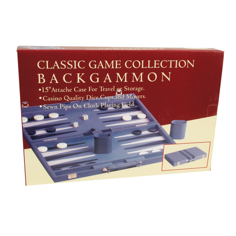 Backgammon - 15" Grey Case    